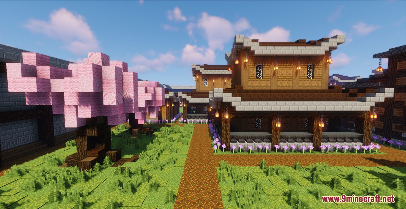 Medieval Japanese Town Map (1.20.4, 1.19.4) - Lovely Japanese Structures 4