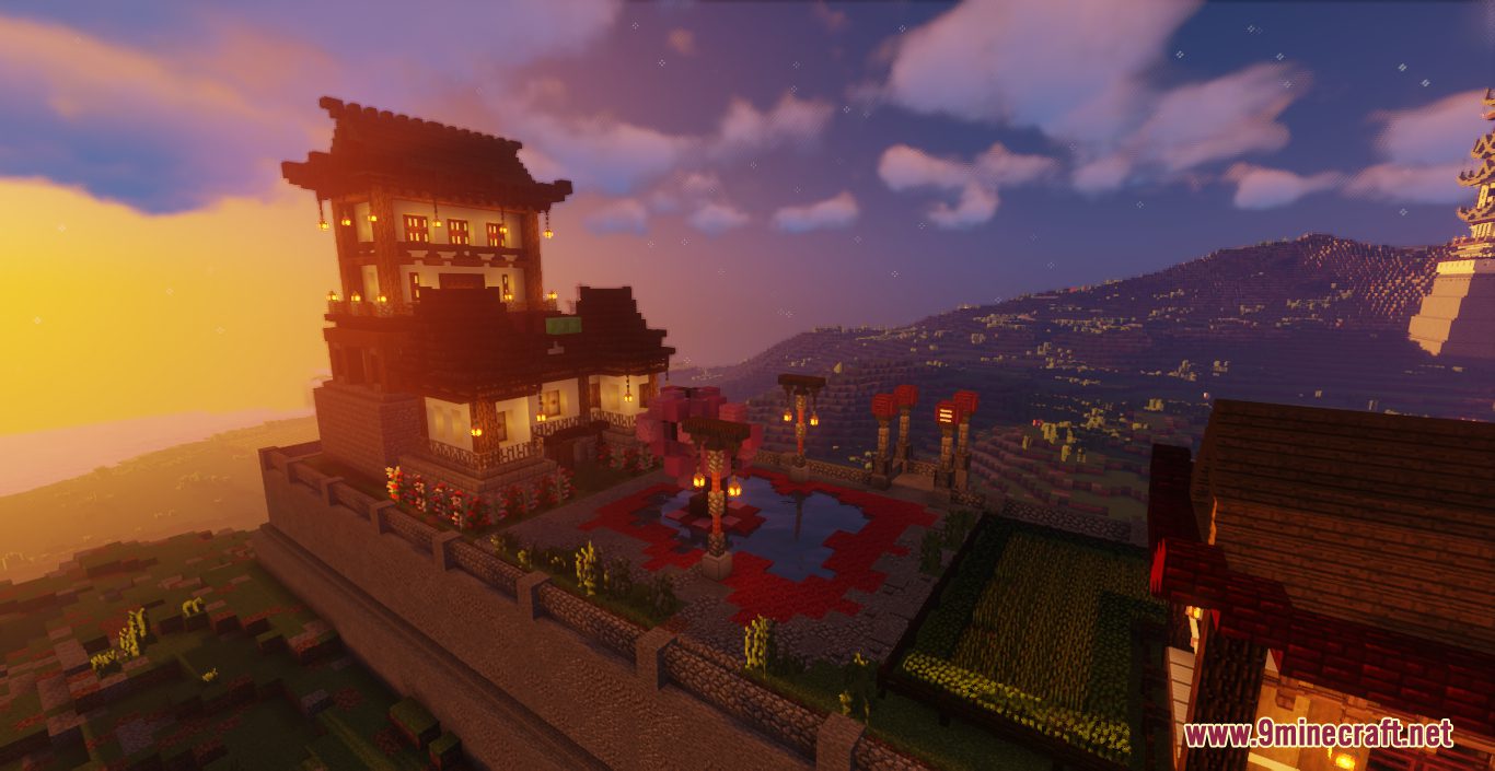 Medieval Japanese-Themed Buildings Map (1.21.1, 1.20.1) - Explore Elegant Japanese Houses 2