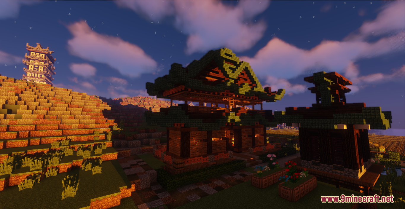 Medieval Japanese-Themed Buildings Map (1.21.1, 1.20.1) - Explore Elegant Japanese Houses 8