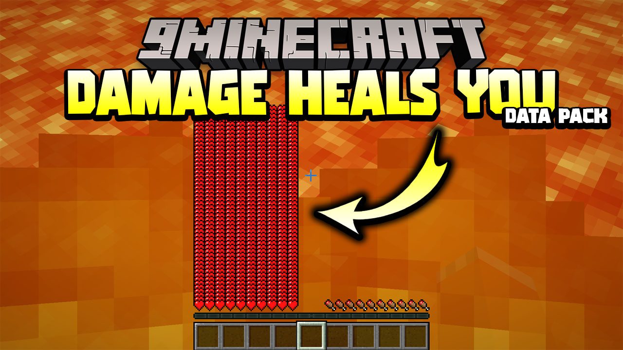 Minecraft But Damage Heals You Data Pack 1.18.1, 1.17.1 (Feel No Pain) 1