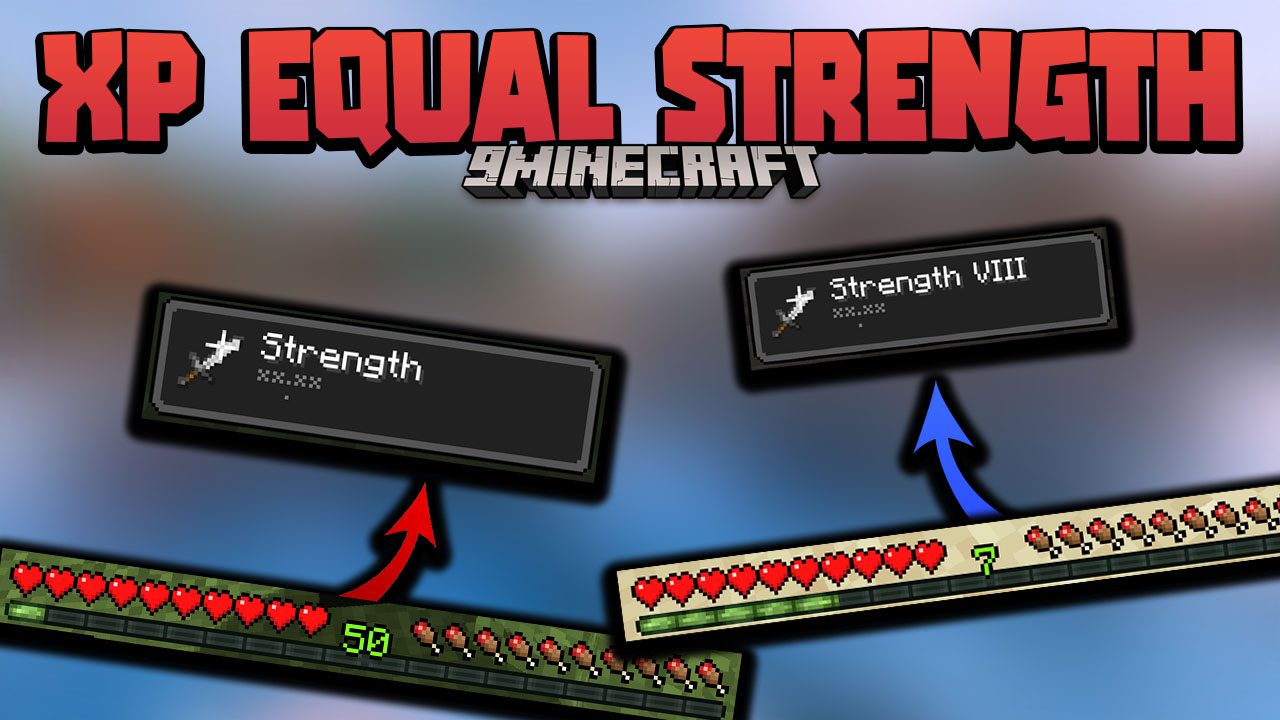 Minecraft But Your Level Equal Strength Data Pack 1.18.1, 1.17.1 (XP Equal Strength) 1