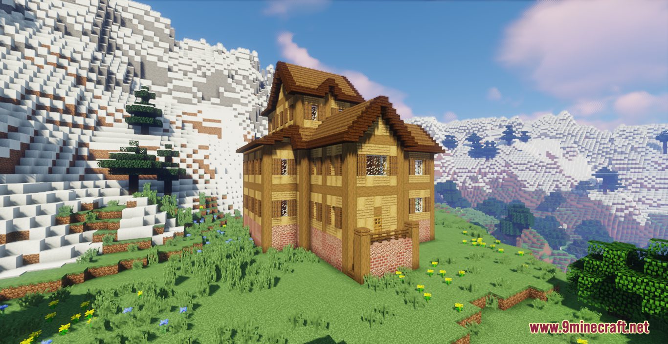 The Valley House Map (1.21.1, 1.20.1) - Large and Cozy Wooden House 2