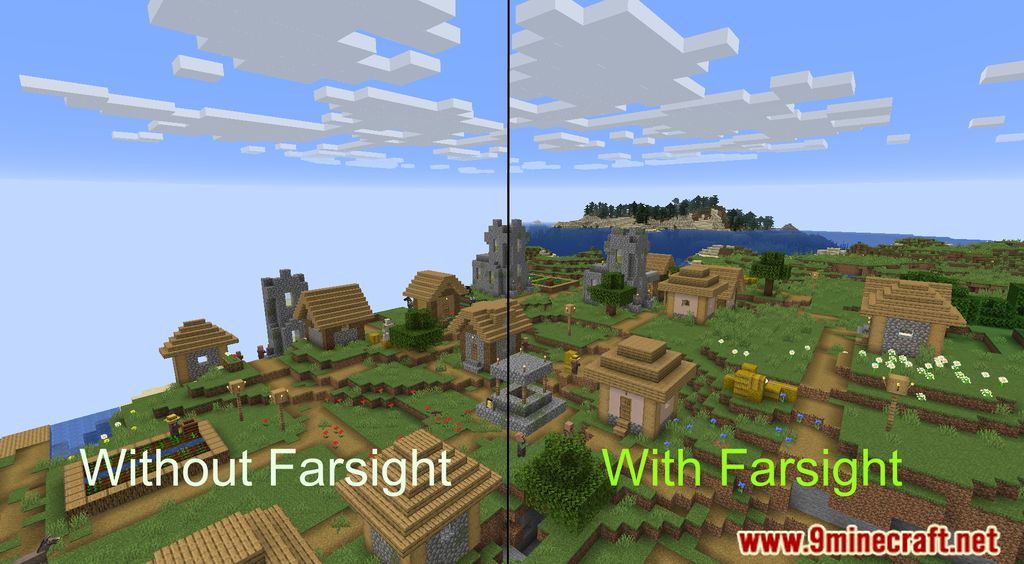 Farsight Mod (1.19.4, 1.18.2) – See Far Away 2