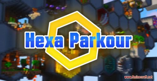Hexa Parkour Map (1.21.1, 1.20.1) – A Hexagon Themed Parkour Thumbnail