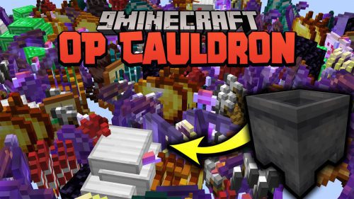 Minecraft But Filling Cauldron Gives OP Loots Data Pack (1.19.3, 1.18.2) Thumbnail