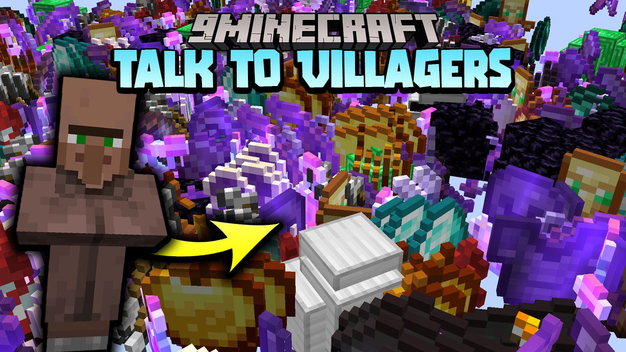 Minecraft But Talking With Villager Give OP Loots (1.19.3, 1.18.2) 1