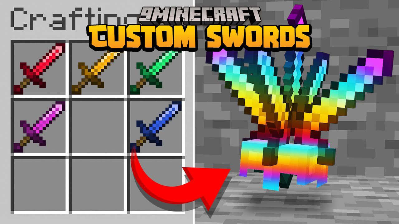 Minecraft But There Are Custom Swords Data Pack (1.19.3, 1.18.2) 1