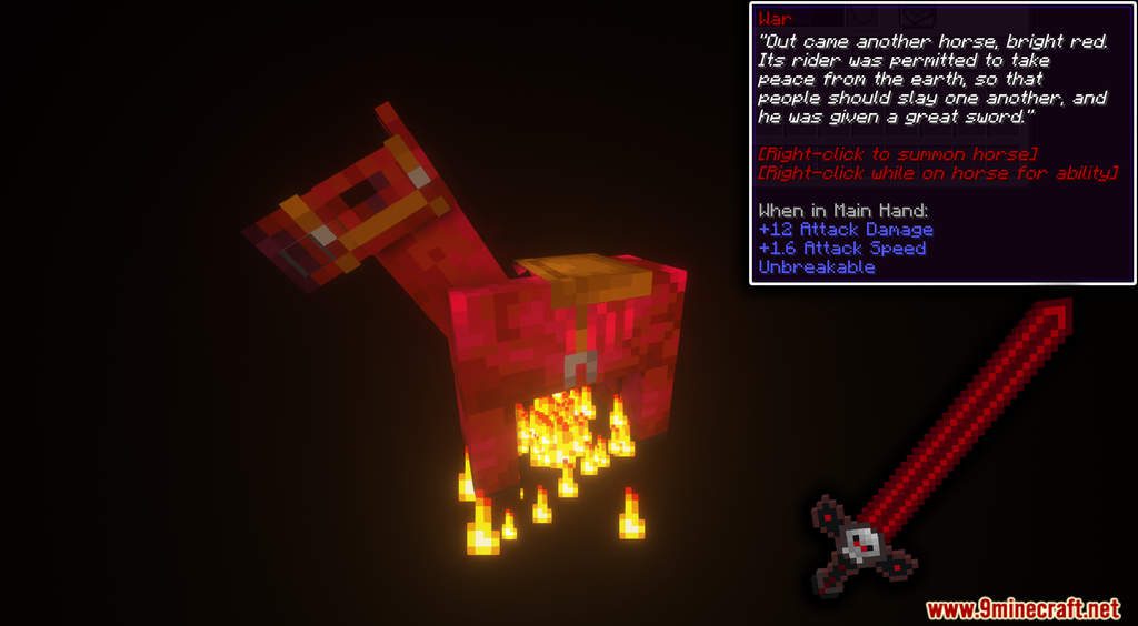 Minecraft But You Control The Four Horsemen Of The Apocalypse Data Pack (1.19.3, 1.18.2) 16