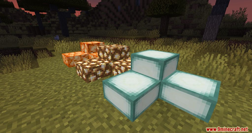 Not Just A Shroomlight Slab Mod (1.19, 1.18.2) - Slabs that can emit light 5