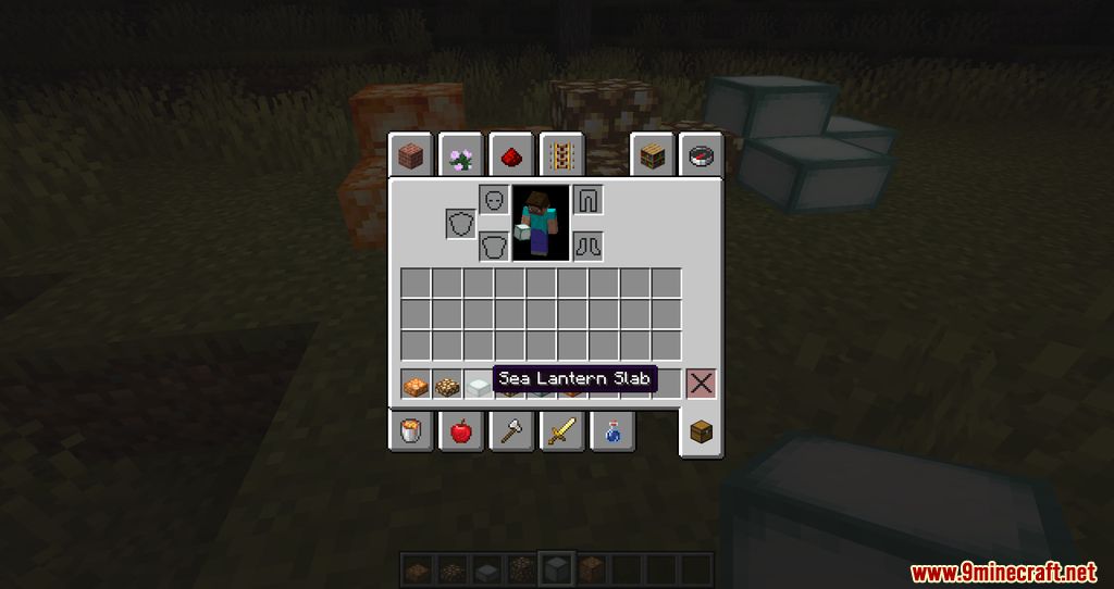 Not Just A Shroomlight Slab Mod (1.19, 1.18.2) - Slabs that can emit light 8