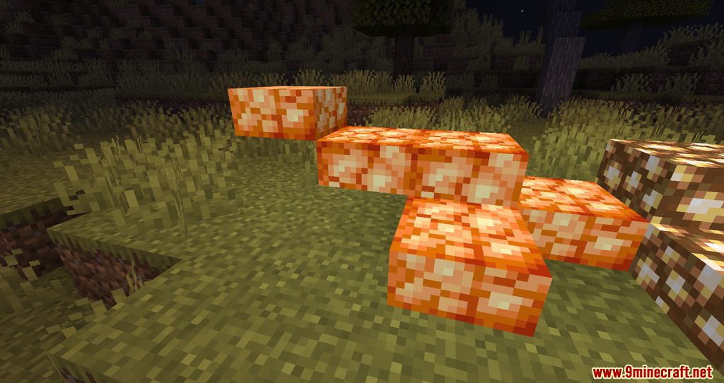 Not Just A Shroomlight Slab Mod (1.19, 1.18.2) - Slabs that can emit light 9