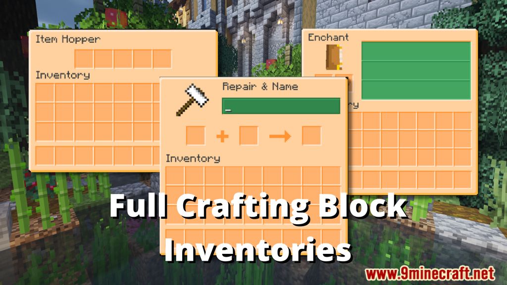 Orange GUI and Hotbar Resource Pack (1.20.6, 1.20.1) – Texture Pack 5