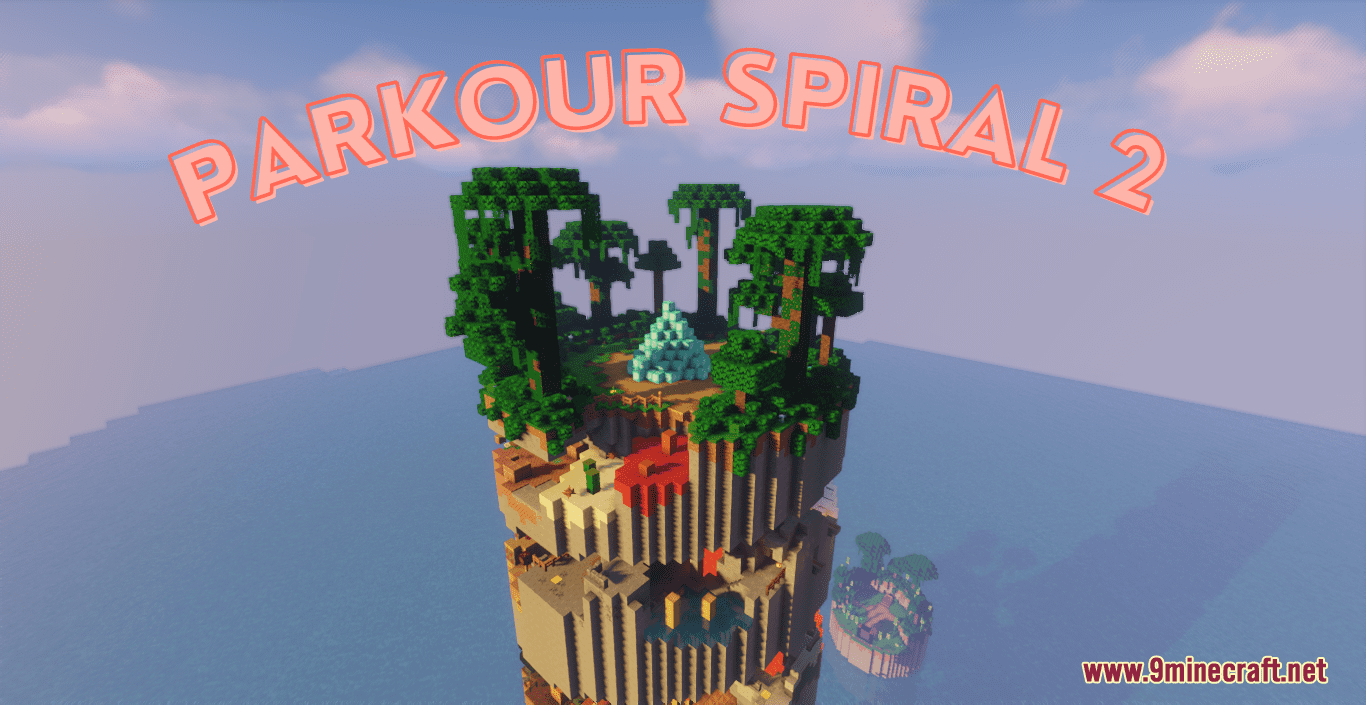 Parkour Spiral 2 Map (1.19.4, 1.18.2) - Jump Your Way Up From the Nether! 1