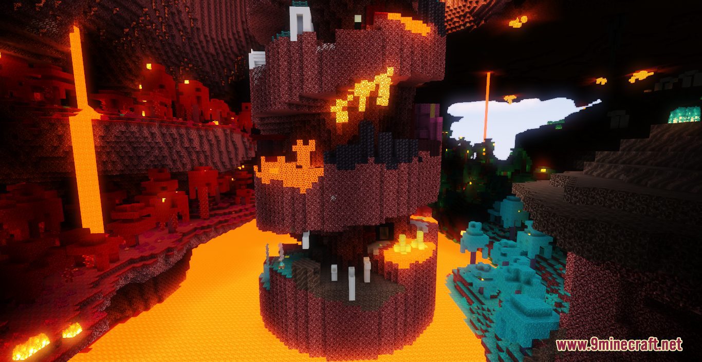 Parkour Spiral 2 Map (1.19.4, 1.18.2) - Jump Your Way Up From the Nether! 2