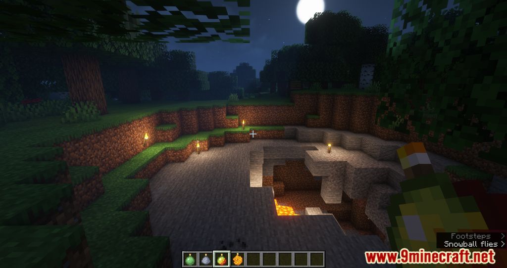 Throwable Torch Mod (1.19.4, 1.18.2) – Throwing Light Source onto the Walls 7