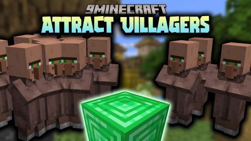 Attract Villagers Data Pack (1.19.3, 1.18.2) – Makes Villager follow you Thumbnail