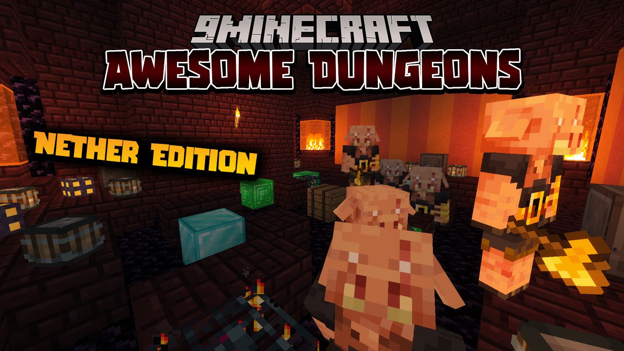 Awesome Dungeon Nether Data Pack (1.19.3, 1.18.2) - Highly Dangerous Dungeons 1