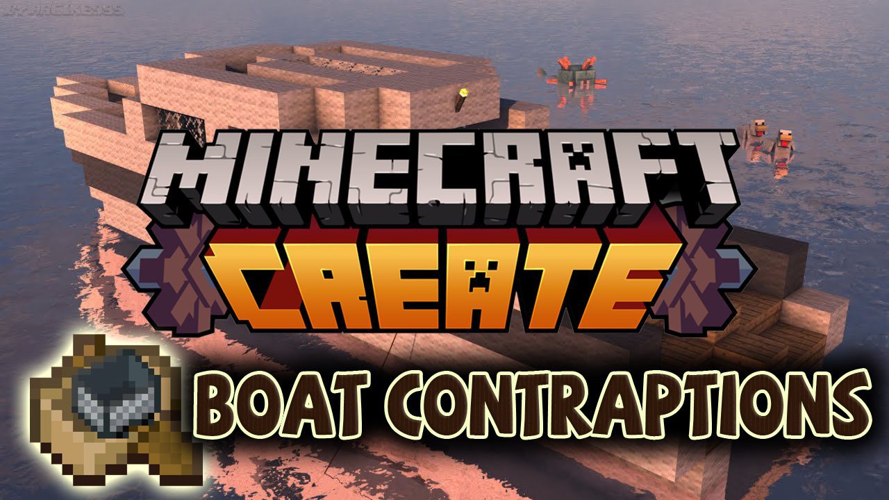 Boat Contraptions Mod (1.16.5) - Drivable Boat 1