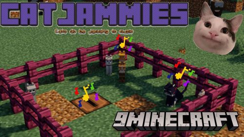 Cat Jammies Mod (1.21.1, 1.20.1) – Cats Do Be Jamming to Music Thumbnail