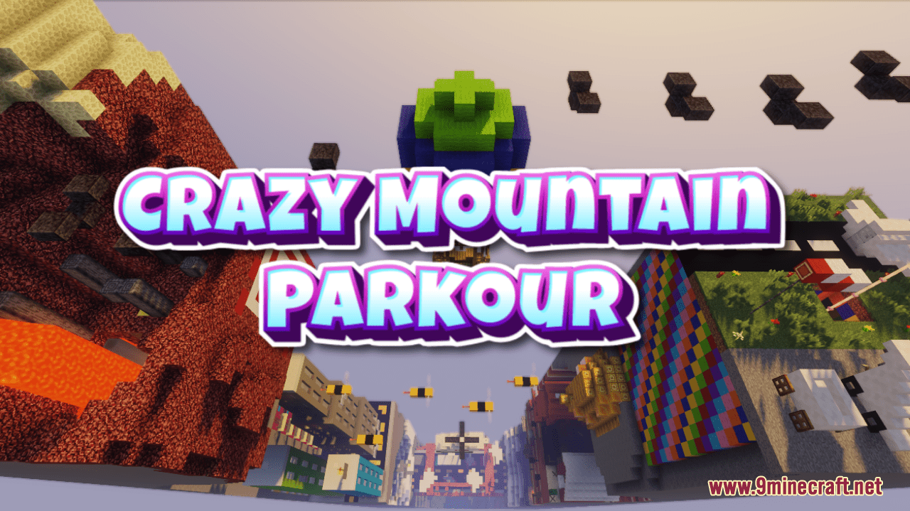 Crazy Mountain Parkour Map (1.19.4, 1.18.2) - Parkour To The Top! 1