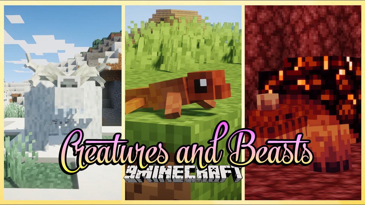 Creatures and Beasts Mod (1.19.2, 1.18.2) - New Creatures Friendly and Hostile 1