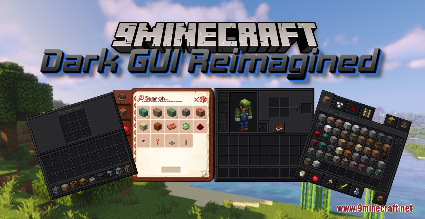 Dark GUI Reimagined Resource Pack (1.21, 1.20.1) - Texture Pack 1