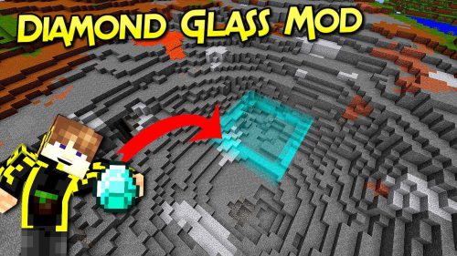 Diamond Glass Mod (1.20.1, 1.19.2) – Glass With The Attributes of Bedrock Thumbnail