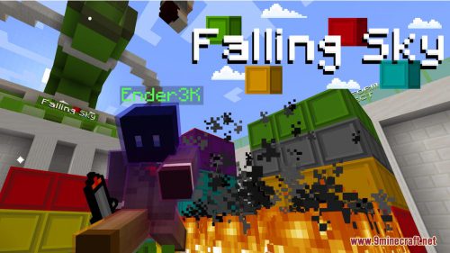 Falling Sky Map (1.18.2) – Dodge the Falling Bricks! Thumbnail