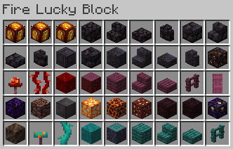 Fire Lucky Block Mod (1.19, 1.18.2) - New Hot Items from The Nether 3