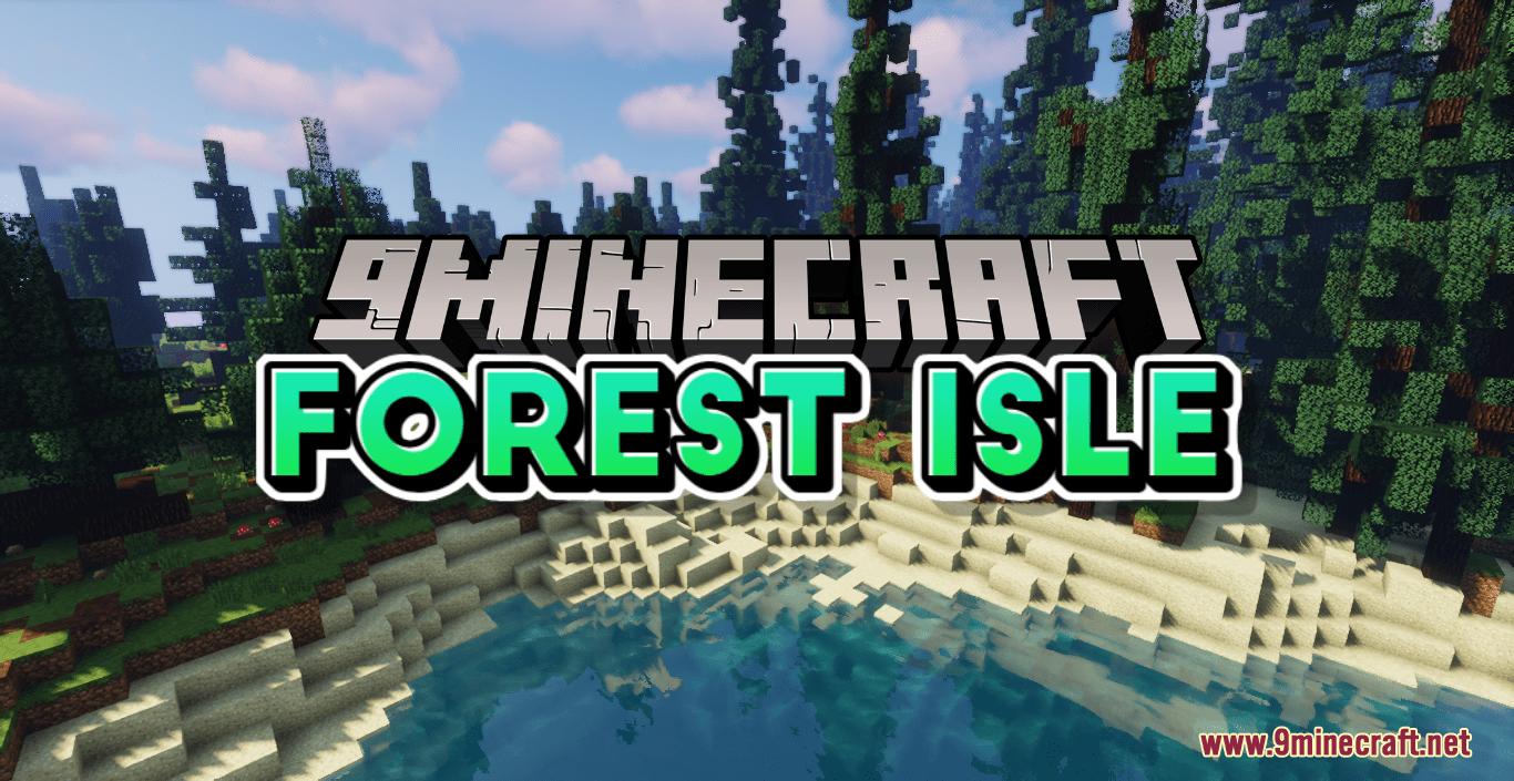 Forest Isle Map (1.19, 1.18.2) - Natural Survival Island and Volcanoes 1