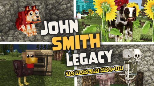 John Smith Legacy 3D Models Addon Pack (1.20.6, 1.20.1) – Texture Pack Thumbnail