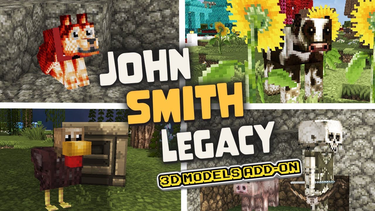 John Smith Legacy 3D Models Addon Pack (1.19.3, 1.18.2) - Texture Pack 1