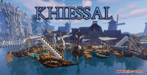 Khiessal Map (1.19.4, 1.18.2) – Medieval Cliffside Harbor City Thumbnail