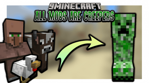 Minecraft But All Mobs Are Creepers Data Pack (1.18.2, 1.17.1) Thumbnail