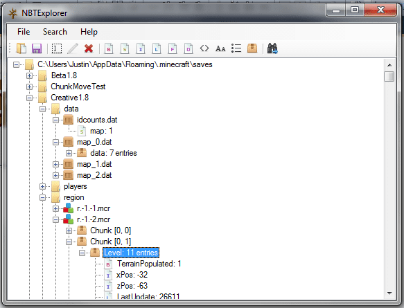 NBTExplorer Tool - Low-Level Graphical NBT Data Editor for Minecraft 2