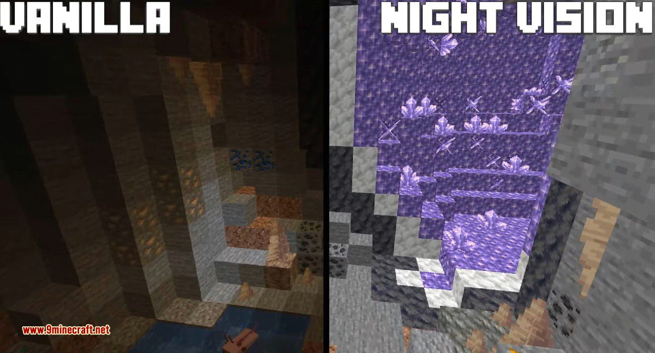 Night Vision Resource Pack (1.20, 1.19.4) - Texture Pack 3
