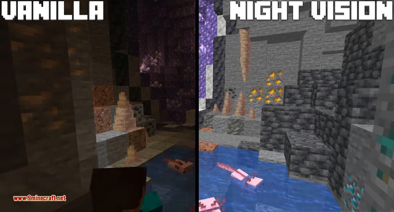 Night Vision Resource Pack (1.20.2, 1.19.4) - Texture Pack 11