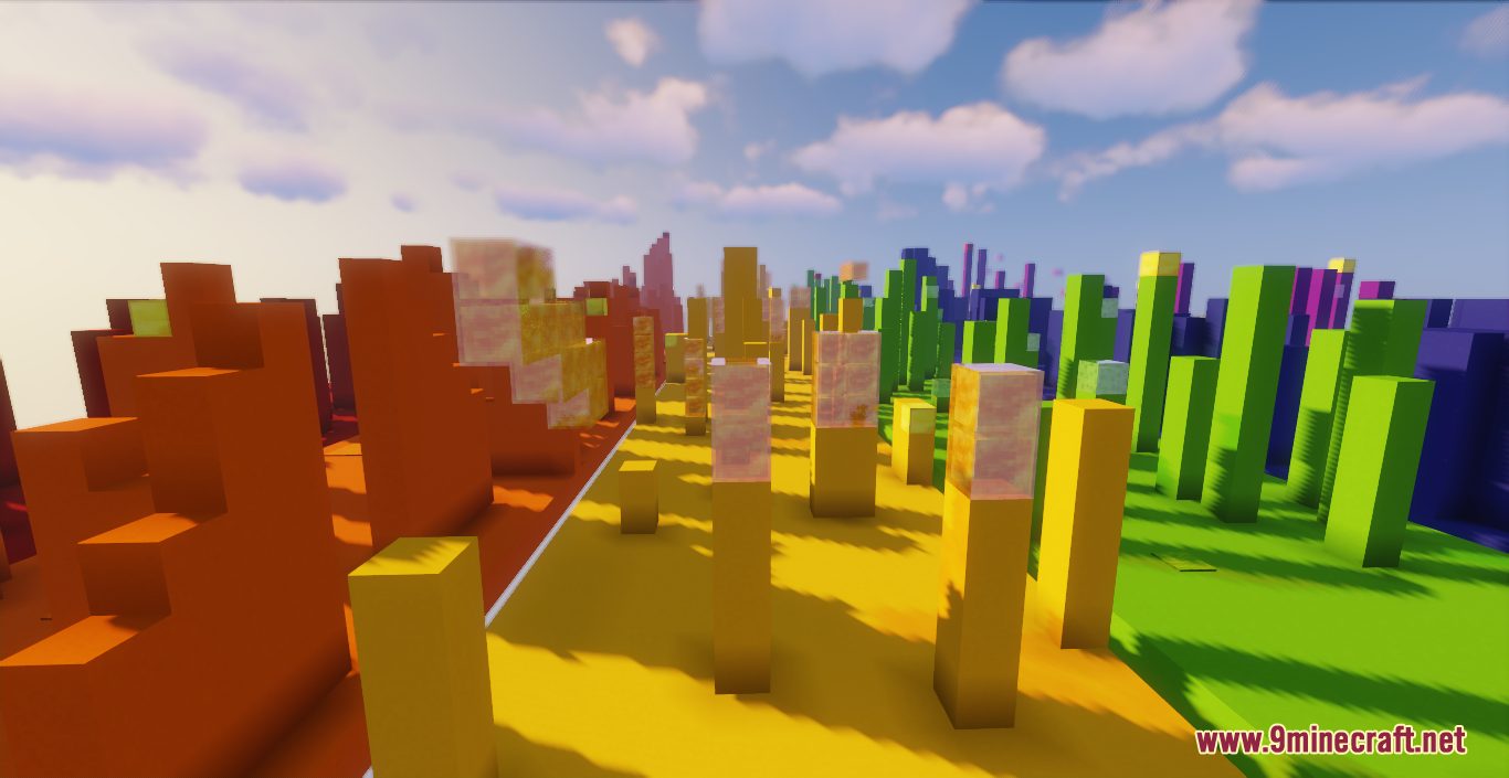 Parkour Stripes Colors Map (1.18.2) - Six Colorful Stripes Full of Fun! 5