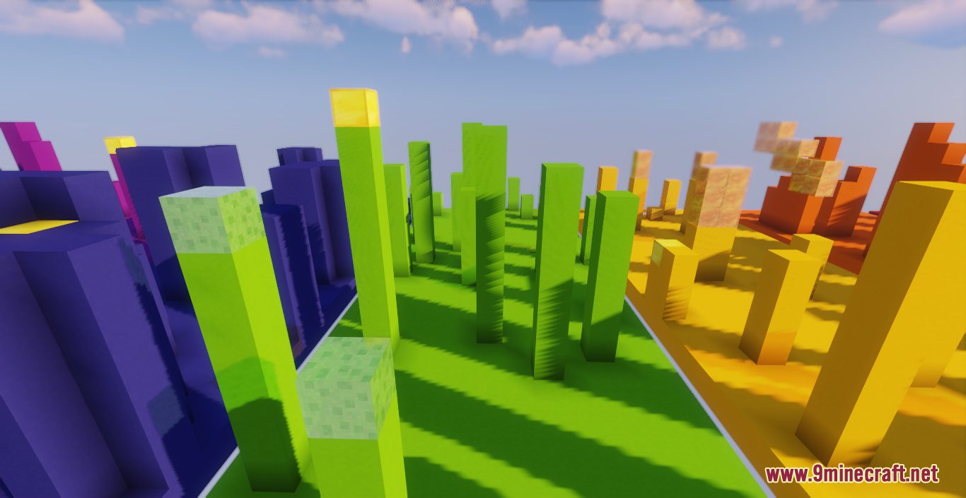 Parkour Stripes Colors Map (1.18.2) - Six Colorful Stripes Full of Fun! 8