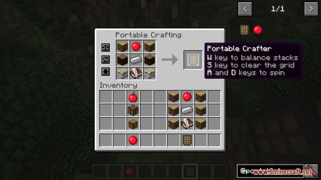 Portable Crafting Mod (1.12.2) - Crafting Table with Some Handy Features 5