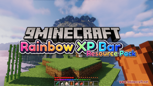 Rainbow XP Bar And Ping Resource Pack (1.20.6, 1.20.1) – Texture Pack Thumbnail