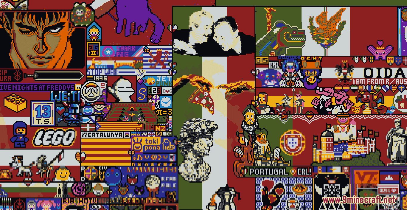 r/place Recreation Map (1.21.1, 1.20.1) - Recreation of 2022's Entire Place Canvas 7