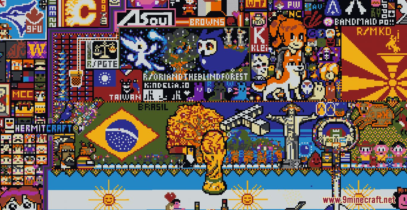 r/place Recreation Map (1.21.1, 1.20.1) - Recreation of 2022's Entire Place Canvas 8