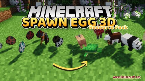 Spawn Egg 3D Resource Pack (1.21, 1.20.1) – Texture Pack Thumbnail