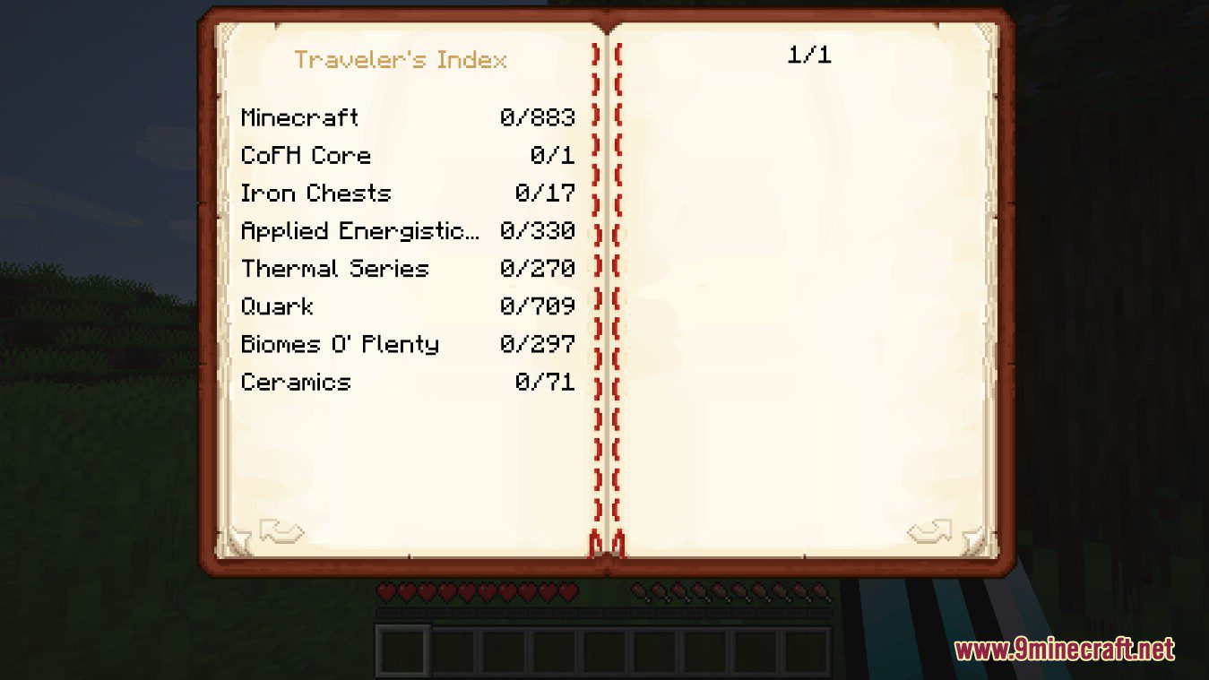 Traveler's Index Mod (1.16.5, 1.15.2) - Know Which Blocks You Have Collected So Far 8