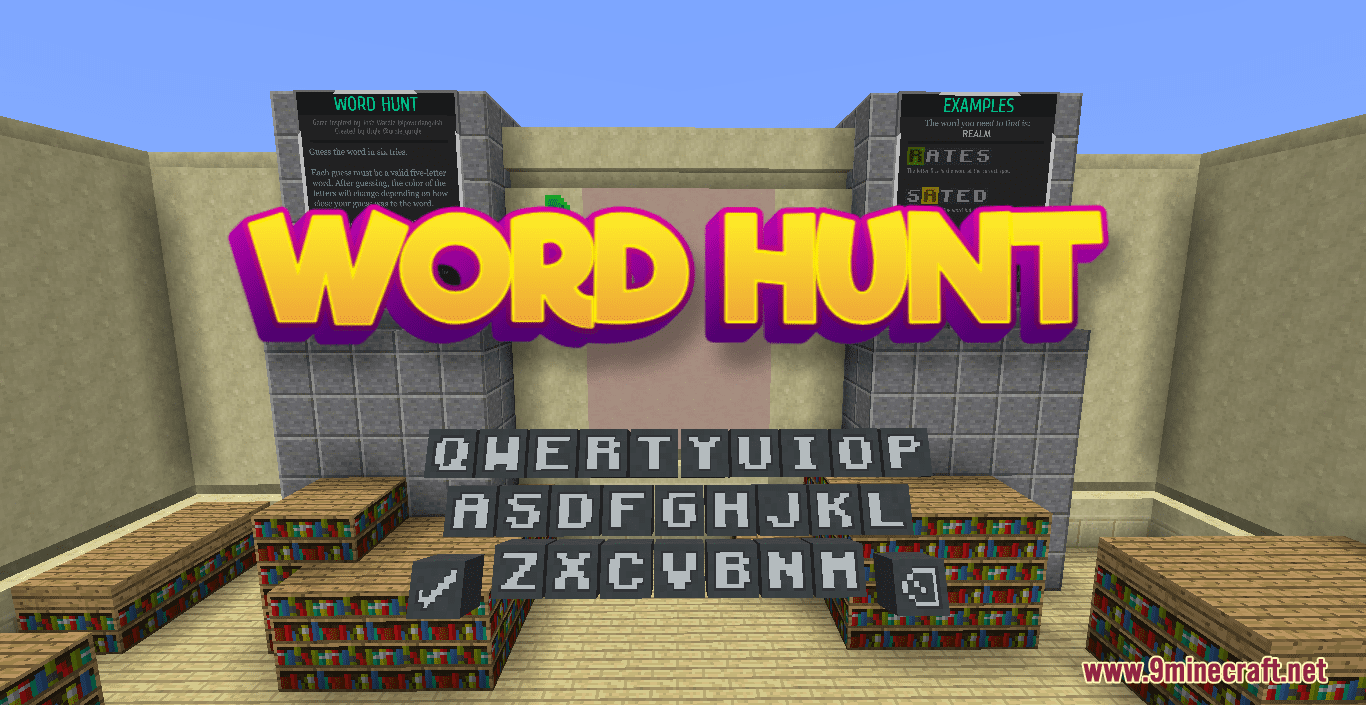 Word Hunt Map (1.18.2) - Play Wordle in Minecraft 1