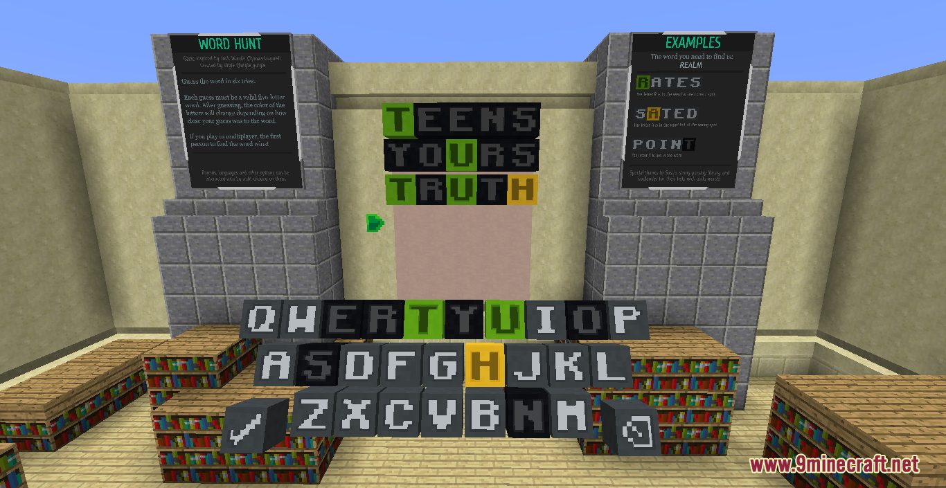 Word Hunt Map (1.18.2) - Play Wordle in Minecraft 2