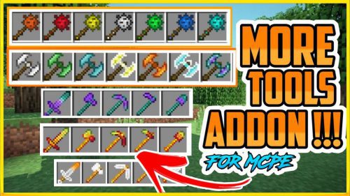 More Tools Addon (1.20, 1.19) – MCPE/Bedrock Mod Thumbnail