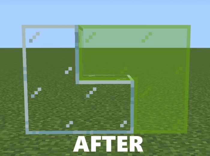 Connected Glass Addon (1.19, 1.18) - MCPE/Bedrock Mod 12