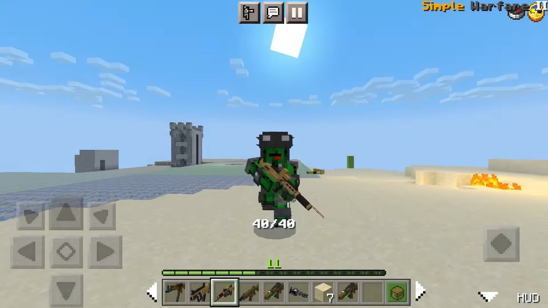 Simple Warfare II Addon V3 (1.19, 1.18) - MCPE/Bedrock 3D Guns Mod 36